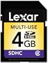 Lexar 4 GB Class 2 SDHC Flash Memory Card LSD4GBASBNA