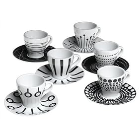 Amazon.com: Bodum Paula Espresso Cups and Saucers, Set of 6: Kitchen & Dining from amazon.com