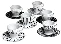 Bodum Paula Espresso Cups and Saucers, Set of 6