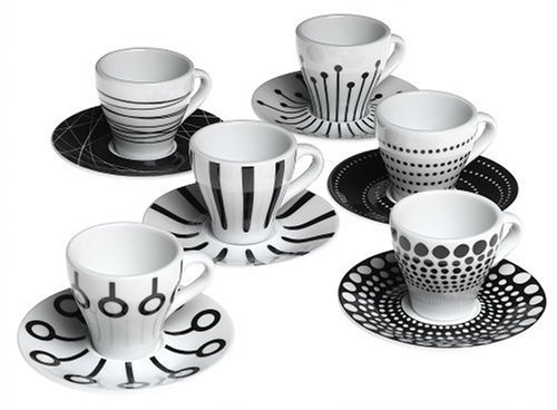 Bodum Paula Espresso Cups and Saucers, Set of 6