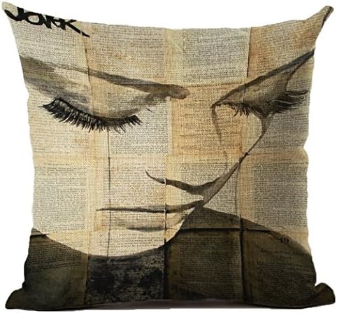 MAIGeoffrey Silent girl ac224 Generic Decorative Cotton Linen 18x18 inches Pillowcases