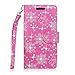 Cellularvilla Sharp Aquos Crystal Pu Leather Wallet Card Flip Open Pocket Case Cover Pouch for Sharp Aquos Crystal 306SH (Pink Glitter)