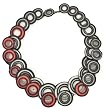 Necklace: Carved Multiple Circle