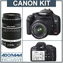 Canon Digital Rebel XSi SLR "Black" 2 Lens Kit with EF-S 18-55mm f/3.5-5.6 Image Stabilizer Lens & EF-S 55-250mm f/4-5.6 IS Image Stabilizer Lens