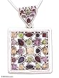 Garnet and amethyst necklace, 'Treasure Chest' 16.9" L