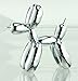 Silver Metallic Finished Balloon Dog Figurine Home Decor - Medium Size