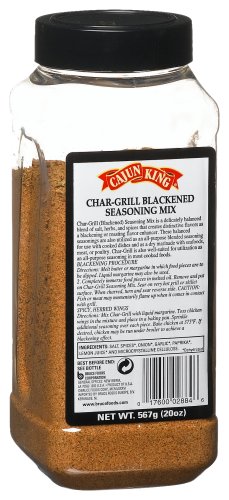 Cajun King Char-Grill Blackened Seaoning Mix, 20-Ounce Plastic Containers (Pack of 2)