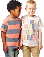 2 Pack Pure Cotton Short Sleeve Slogan T-Shirts