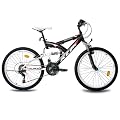 24" KCP JUGENDFAHRRAD KINDERFAHRRAD MOUNTAINBIKE PANTHERA 18 Gang weiss schwarz - 61,0 cm (24 Zoll)