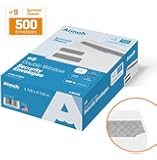 #9 Double Window Security Business Mailing Envelopes for Invoices, Statements and Legal Documents - GUMMED Closure, Security Tinted - Size 3-7/8 x 8-7/8 - White - 24 LB - 500 Count (30129)