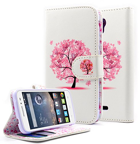 OneTouch Pop Astro Case, Nagebee - Alcatel OneTouch POP Astro Design Dual-Use Flip PU Leather Fold Wallet Pouch Case Premium Leather Wallet Flip Case for Alcatel onetouch Pop Astro 5042T (Wallet Butterfly tree)