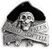 DEAD PIRATE Belt Buckle with Hidden Lighter Image