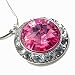 Rose Swarovski Crystal Pendant Necklace Fashion Jewelry