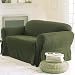 SOLID SUEDE Couch Cover 3 Pc. slipcover Set = Sofa + Loveseat + Chair Covers / Slipcovers 3 Pcs SET - SAGE GREEN color