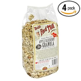 Bob's Red Mill Granola, Apple Blueberry, No Fat, 12-Ounce Packages (Pack of 4)