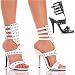 Pleaser Shoes WomenOs SEDUCE 126 5 Open Toe Multiple Ankle Strap Sandal with Metal Stud Detail Available in 2 Colors
