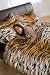 6pce Tiger Satin Double Duvet Cover Set (inc 1 duvet cover,1 fitted sheet,4 pillowcases) Image