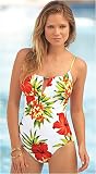 Hibiscus print swimsuit