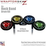 Barbwire Heart Colors Skin by WraptorSkinz fits Rock Band Drum Set for Nintendo Wii, XBOX 360, PS2 &