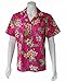 Made in Hawaii ! Women's Plumeria Flowers Hawaiian Aloha Camp Shirt