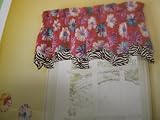 Waverly Classics for Kids Hot Pink Daisy Zebra Stripe Valance Waverly Classics for Kids Hot Pink Daisy Zebra Stripe Valance