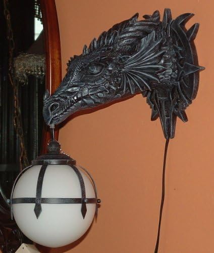 Dragon Head Lamp 16"H, #92425 by ACK