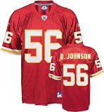 Derrick Johnson Jersey: Reebok Red Replica #56 Kansas City Chiefs Jersey