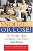Snooze... or Lose!: 10 "No-War" Ways to Improve Your Teen's Sleep Habits