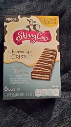 Nestle Skinny Cow Heavenly Crisp Chocolate Cookies & Cream Candy Bar Limited Edition (1 Box/6 Bars)