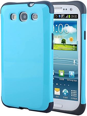 S3 Case, Tekkmon Samsung Galaxy S3 Case Dual Layer Skin Cover for Samsung Galaxy S3 i9300, Blue
