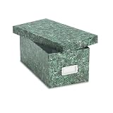 Oxford 39642 Oxford Reinforced Board 4 x 6 Card File With Lift-Off Cover, Green Marble