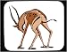 Mouse Pad with antlers, spots, gazelle, stretching, brown