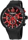 Stuhrling Original Men's 224A.335664 Aviator Phoenix Grand Swiss Quartz Chrono Tachymeter Date Black Watch