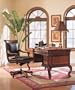 60" Vineyard Writing Desk And Chair Home Office Burl Wood