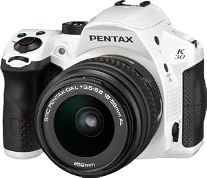 Pentax K-30 Weather-Sealed 16 MP CMOS Digital SLR with 18-55mm Lens (White)