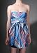 DEBUE Strapless Striped Sweetheart Dress Blue image 4