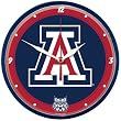 NCAA Arizona Wildcats Round Clock