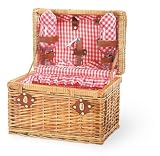 Chardonnay 13? WIllow basket w/wine service for 2 Hunter Green w/purple grape napkins 123