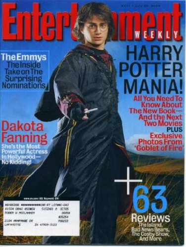 Entertainment Weekly July 29, 2005 Harry Potter, Dakota Fanning, Emmys, Keith Urban, Stephen King - My Manifesto, Tom Arnold, Jason Mraz, Christopher Paolini