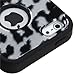 MYBAT IPHONE5HPCTUFF2DIM020NP Premium TUFF Case for iPhone 5 - 1 Pack - Retail Packaging - Black Leopard (2D Silver)/Black