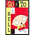 The Family Guy Stewie Go To Hell Tv Funny Framed Art Poster Print - 24" X 36"