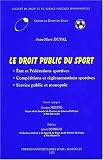 Revue Pu Aix Marseille  / Le droit public du sport
