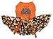 Petitebella Gobble Til You Wobble Orange Shirt Turkeys Tutu Puppy Dog Dress (Small)