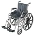 Duro-Med 18 Standard Wheelchair, Silver/Black