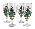 Nikko Ceramics Christmas Stemmed Beverage Glasses, Set of 4