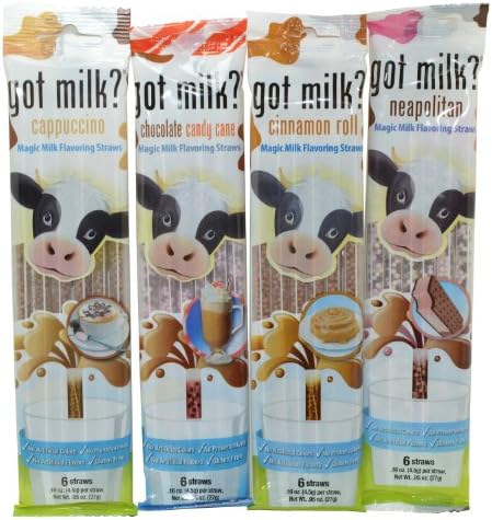 Got Milk Straws Pack of 4 Variety Hard To Find Flavors
