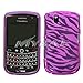 TPU Skin Cover for BlackBerry Tour 9630 & Bold 9650, Hot Pink Zebra Stripes