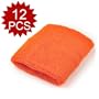 GOGO Thick Solid Color Wrist Sweatband - 12 Pieces