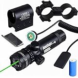 Vokul Shockproof 532nm Tactical Green Dot Laser Sight Rifle Gun Scope w/ Rail & Barrel Mount Cap Pressure Switch