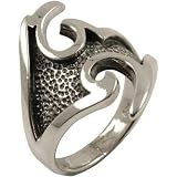 Tribal Ocean Wave - Sterling Silver Ring